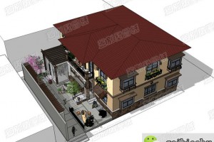 42万北京二层别墅设计图纸，有阳光花房，大客厅、大套间。