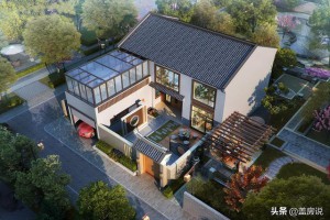 二层简约别墅设计效果图，带露台阳光房，居家生活不过如此。