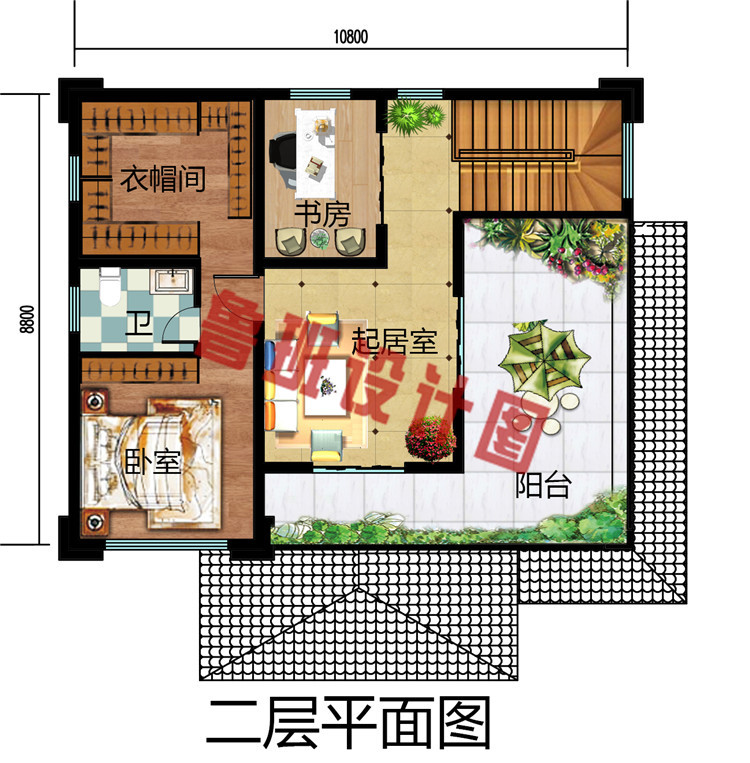 13万二层农村自建别墅设计图，占地100平方米左右