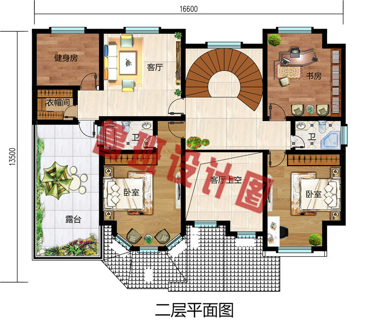 农村新款二层带车库别墅设计图，外观高端大气