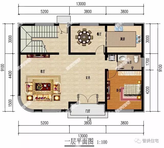 45-50万建栋气派的农村别墅，这款户型让你住的舒心又赚面子
