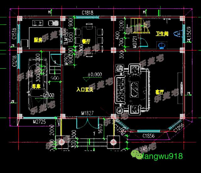 农村三层带车库自建别墅案例实拍图，离县城100公里，有小车
