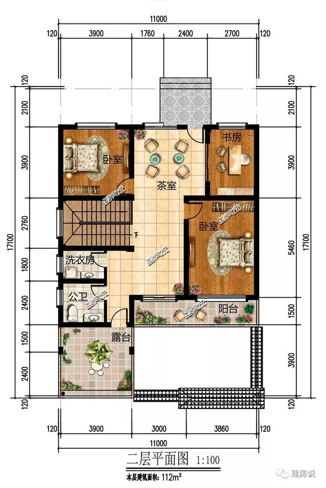 占地128平、26万建中式别墅，花小钱，建靠谱的房