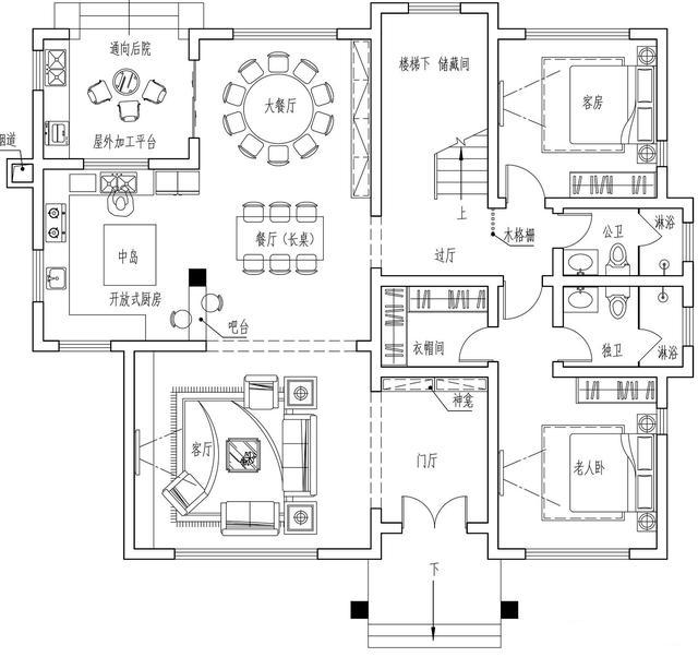 75万自建最美别墅，343㎡6室1厅，坐享三代同堂之乐