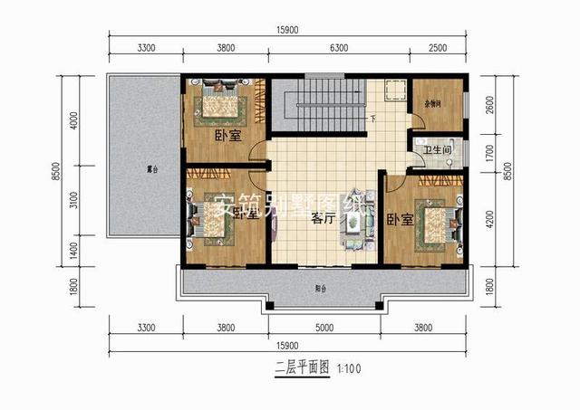 非常适合农村的2层别墅，造型好看，不突兀，盖的人一直都很多