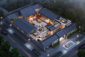 四合院房屋设计图纸，不仅是二进门的设计还有车库，值得收藏。