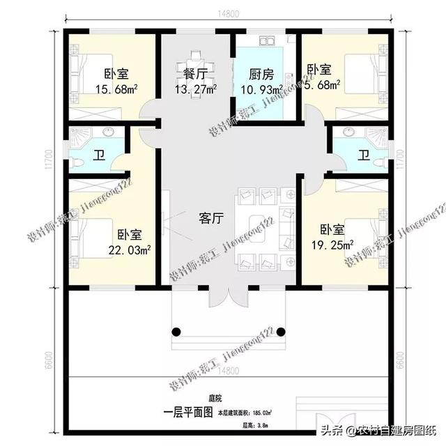 6款一层农村别墅，比楼房舒适又省钱，住30年没问题