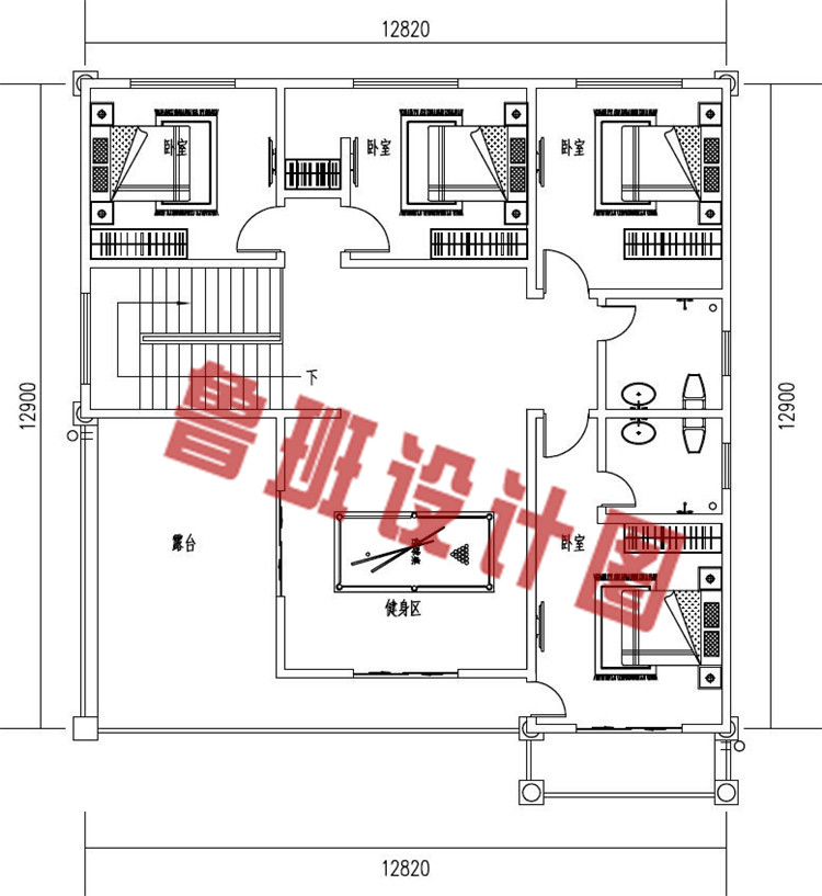 造价35万左右三层农村别墅设计三层户型图