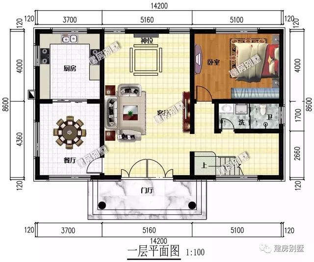 深度为8.6米的两栋农村别墅，都是欧式风格，第二栋厨房单独建