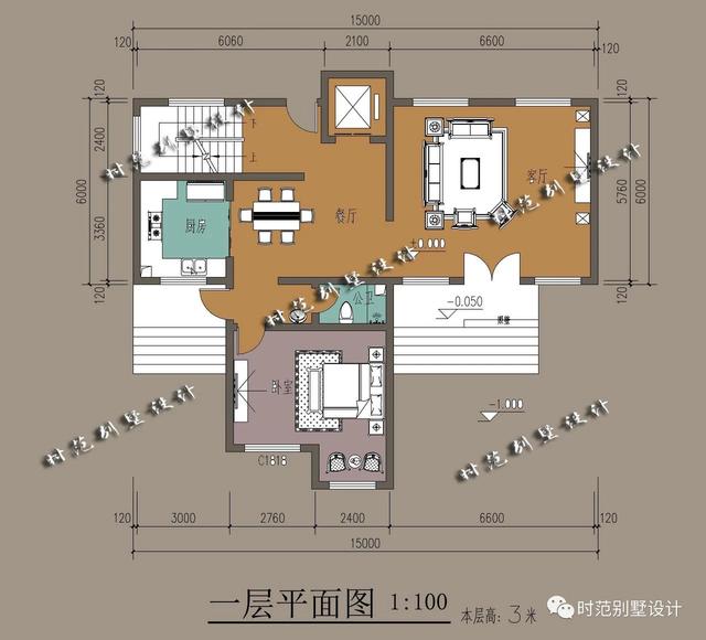 15x13米二层中式别墅，4室3厅带庭院，一廊一檐都是家的模样