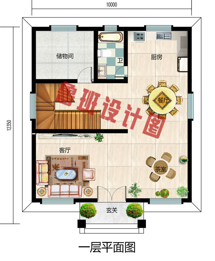 2019农村三层别墅全套CAD设计施工图，10×12米简欧式风格