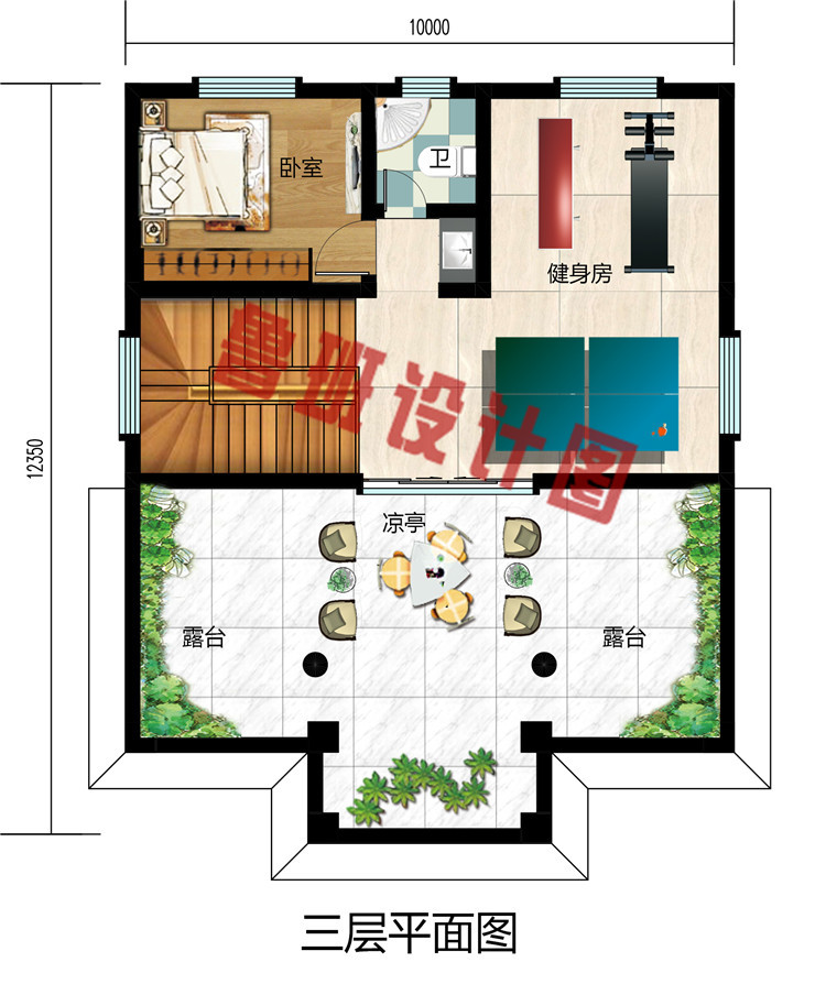 2019农村三层别墅全套CAD设计施工图，10×12米简欧式风格