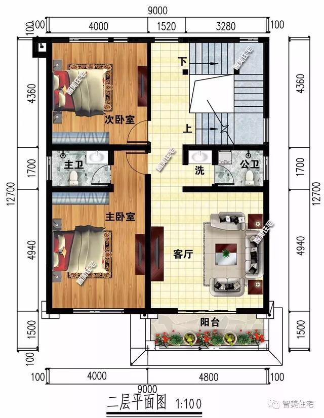 9×12.7米四层新中式别墅，占地100平，父母眼中的豪宅