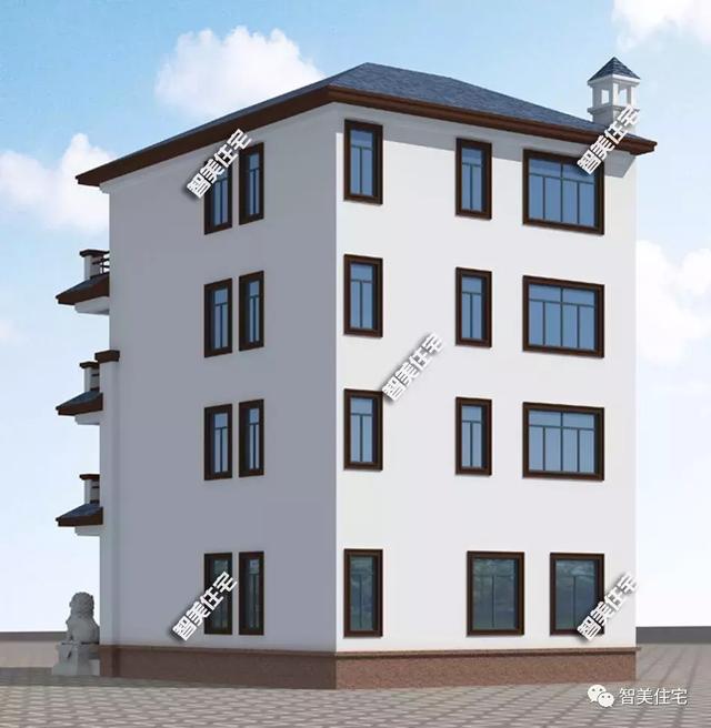 9×12.7米四层新中式别墅，占地100平，父母眼中的豪宅