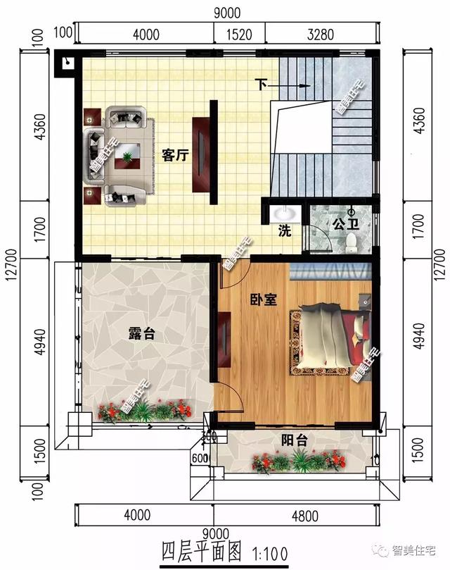 9×12.7米四层新中式别墅，占地100平，父母眼中的豪宅