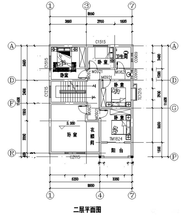 新农村5套占地百平左右别墅小户型，布局实用造价低。 附图