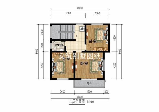 农村小开间小进深怎么建房？这款8.9*8.4三层小别墅告诉您