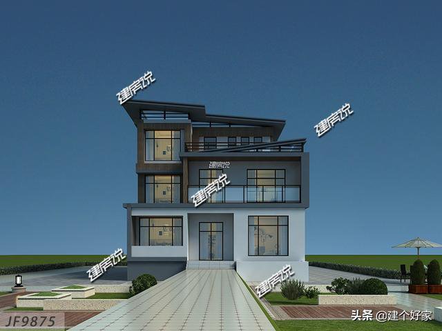 35万的预算，这款现代风别墅适合有档次的农村建造