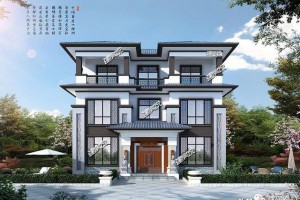 40万三层中式别墅设计案例，9房2厅还带堂屋，大气实用。