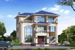 2栋农村自建别墅图纸，占地面积120左右，适合老家建。