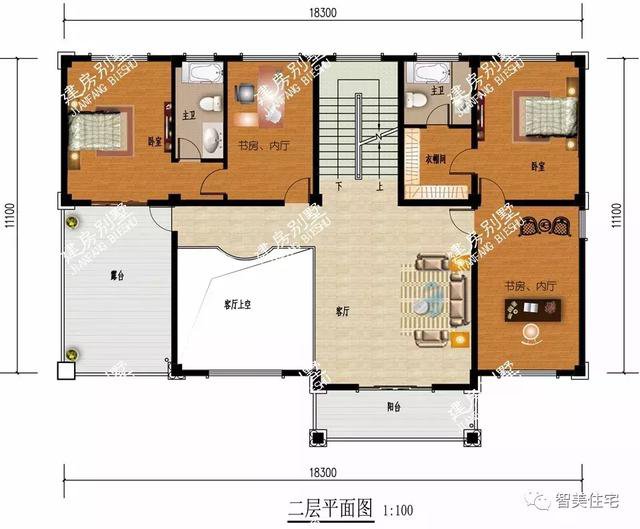 层次感好，内配5个套房的豪华别墅，村里首富就应这么建