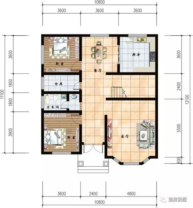 两栋外观很美的自建房别墅,23-25万就能建其中一款