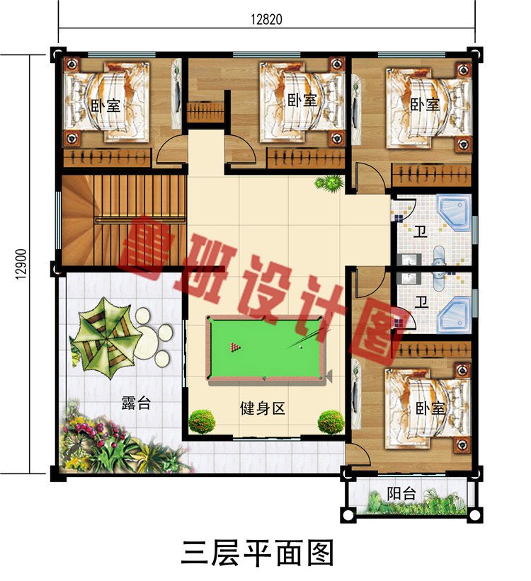 造价35万左右三层农村房子别墅设计图，外观高档大气