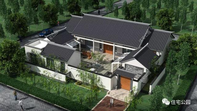 18套带庭院别墅，农村建房如果没有院子将毫无意义