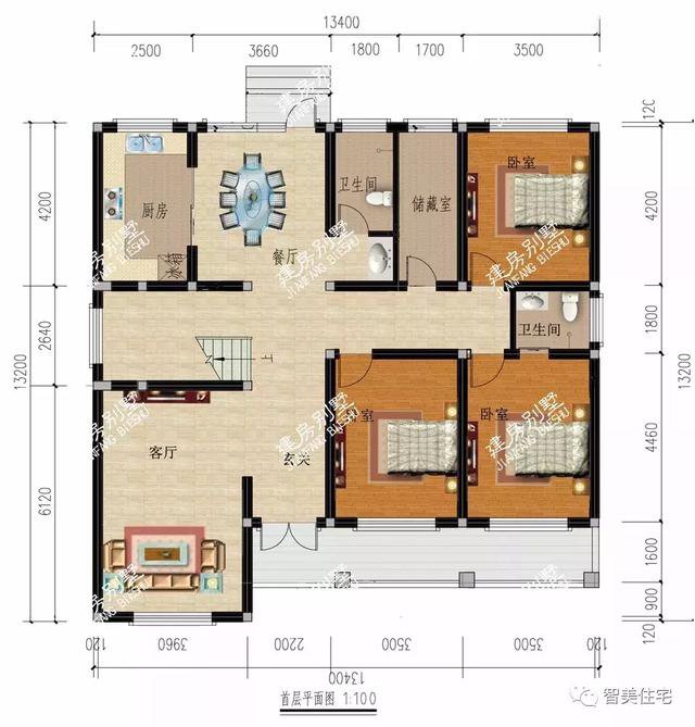 两栋带阁楼设计的一层自建房，15万也能盖别墅，效果还很好