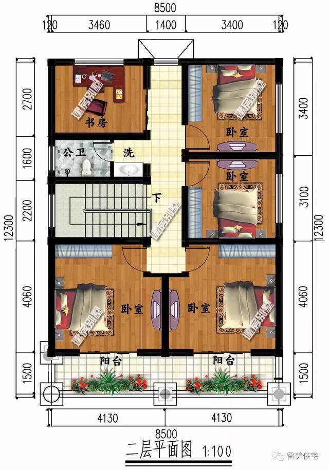 2栋外观很相似的自建房别墅，小面宽设计，20万建好