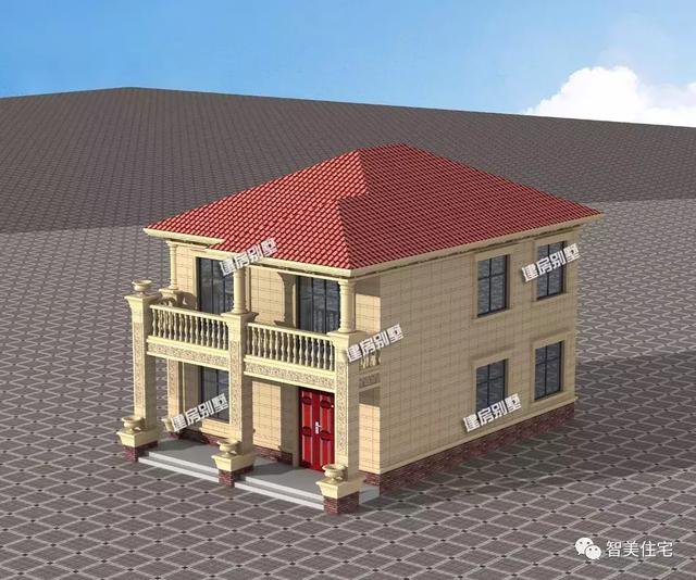 2栋外观很相似的自建房别墅，小面宽设计，20万建好