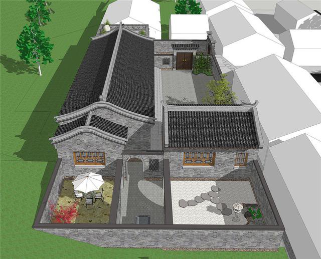 最美庭院别墅设计，32万自建，闲坐庭前院后，淡看春夏秋冬