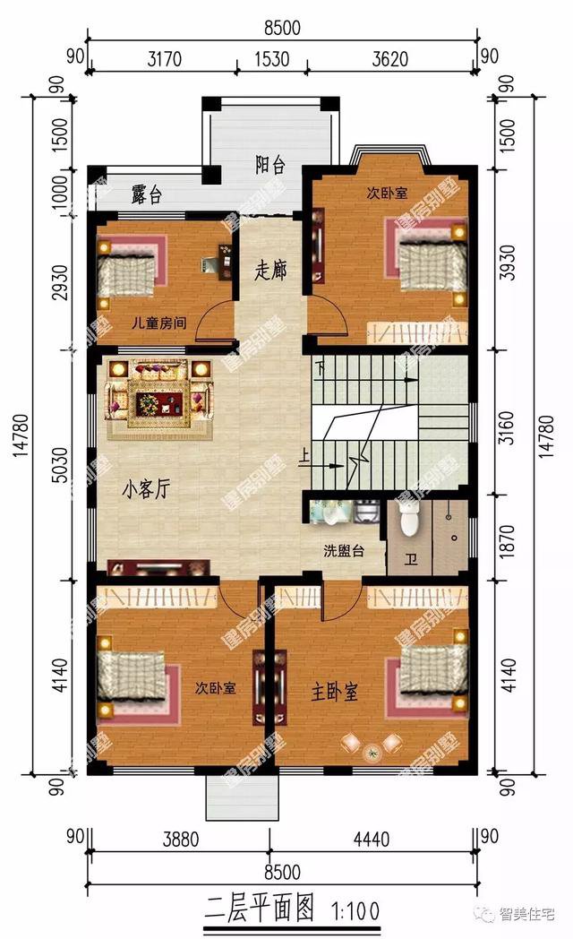 2栋面宽8米多的别墅，宅基地小的学学这样建，效果特别好