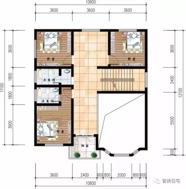 开间10米多的两层小别墅，回老家盖新房，这样建让人羡慕