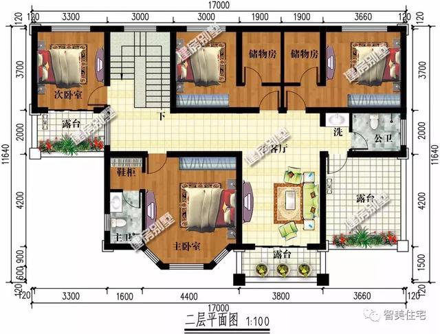 30万建新中式别墅，配多边形窗采光好，布局看了没话说