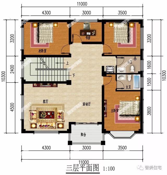 干净漂亮的一栋四层农村别墅，主体造价45万，平屋顶也好看