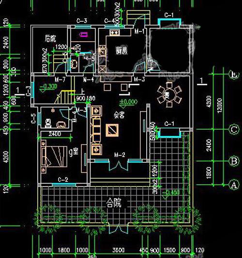 新农村带小院二层别墅全套建筑施工图，最低20w建成