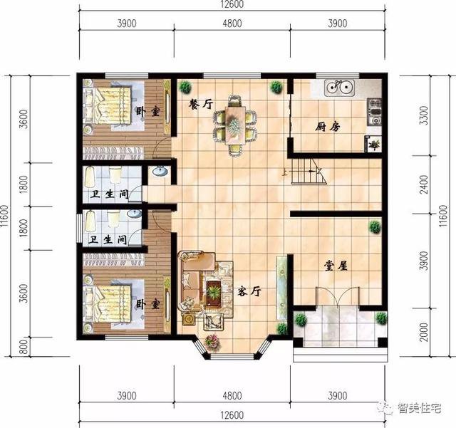 两栋宽12米左右的自建房，第二栋造价23万，大家都抢着要建