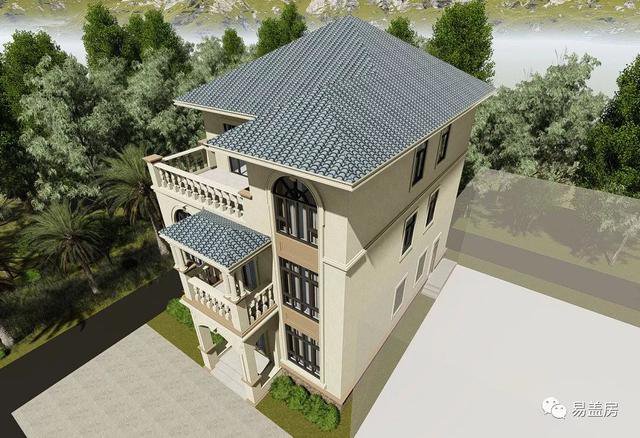 2019年10月份最新款农村自建三层欧式别墅设计图纸
