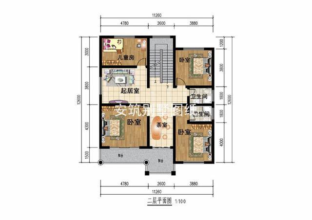 11.2*12.6m农村二层小别墅，您现实中的童话屋