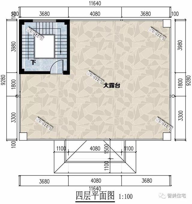 11.6×9.2米农村别墅，平屋顶大露台，一栋房可住三户