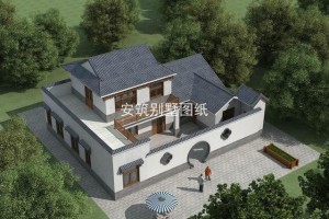 农村四合院设计实景图，设计别具一格。
