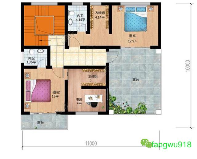 乡村三层新中式风格别墅设计图简约户型，多露台