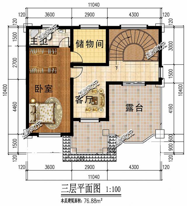 面宽11米、占地105平的欧式别墅，30几万建一栋，太划算了