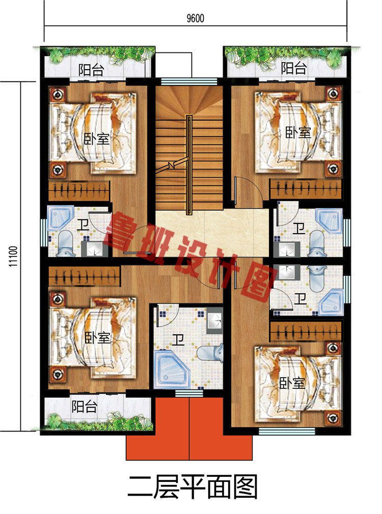 新农村二层欧式自建房屋设计图，造价经济，施工简单