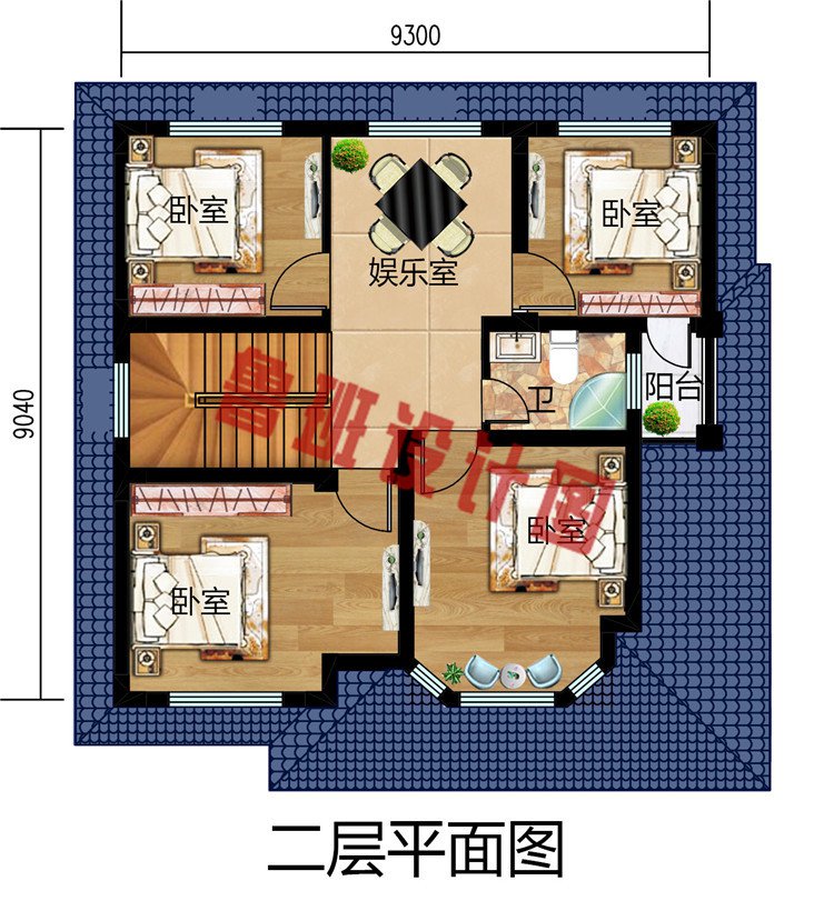 70-80平方米简约清新二层农村自建房屋设计图，绝对的经济型别墅