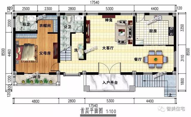 不同风格的四栋乡村别墅，每一款户型都极美，看后回味无穷