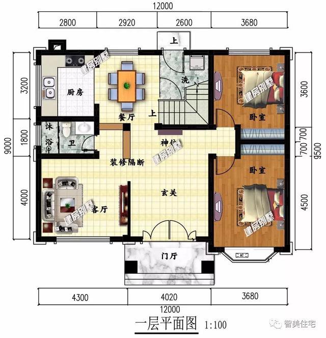 面宽12米的欧式风格别墅，占地面积120左右，建第二栋最合适