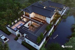 农村中式庭院别墅案例，地理位置优越，景色宜人。