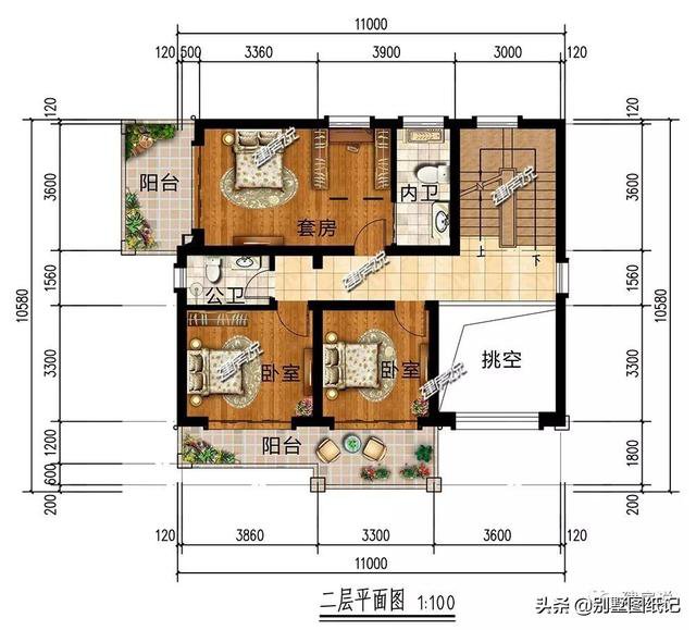 面宽11米、占地102平，36万也能把别墅建得如此高大上